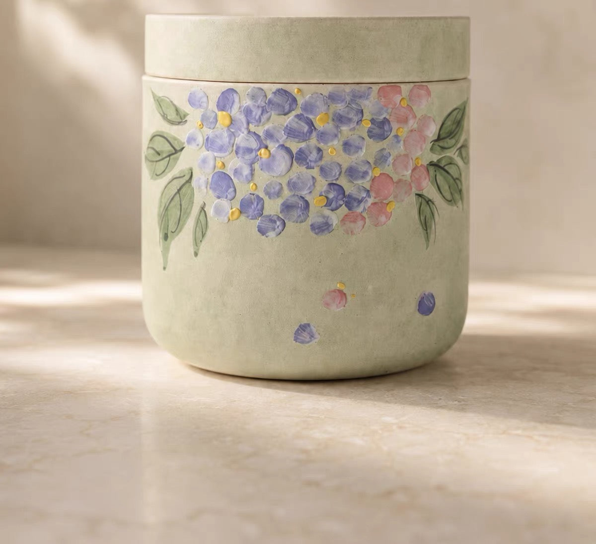 Nancy Tea House Floral Glass & Ceramic Tea Set (1 Pot + 2 Cups + Tea Towel)