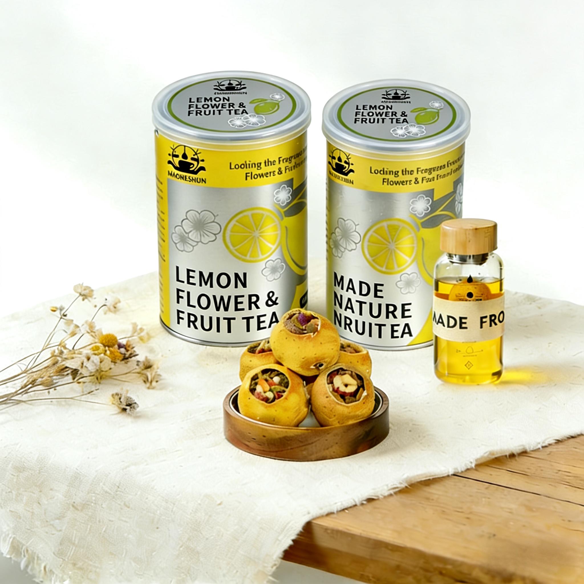 Water Buddy Lemon Flower & Fruit Tea Beverage - 9 Fruit/Flowers, Freeze-Dried, Single Serve, Individual Bags, Refreshing, Sweet & Tangy