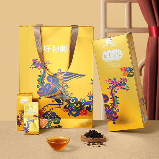Premium Wuyi Mountain Ecological Rock Tea – HaoHeShun WuYi RuiGui Rich & Mellow with Prominent "Yan Yun" (Rock Rhyme), Clear Amber Liquor, Fast Sweet Aftertaste，nature，Master-Crafted 200g/box