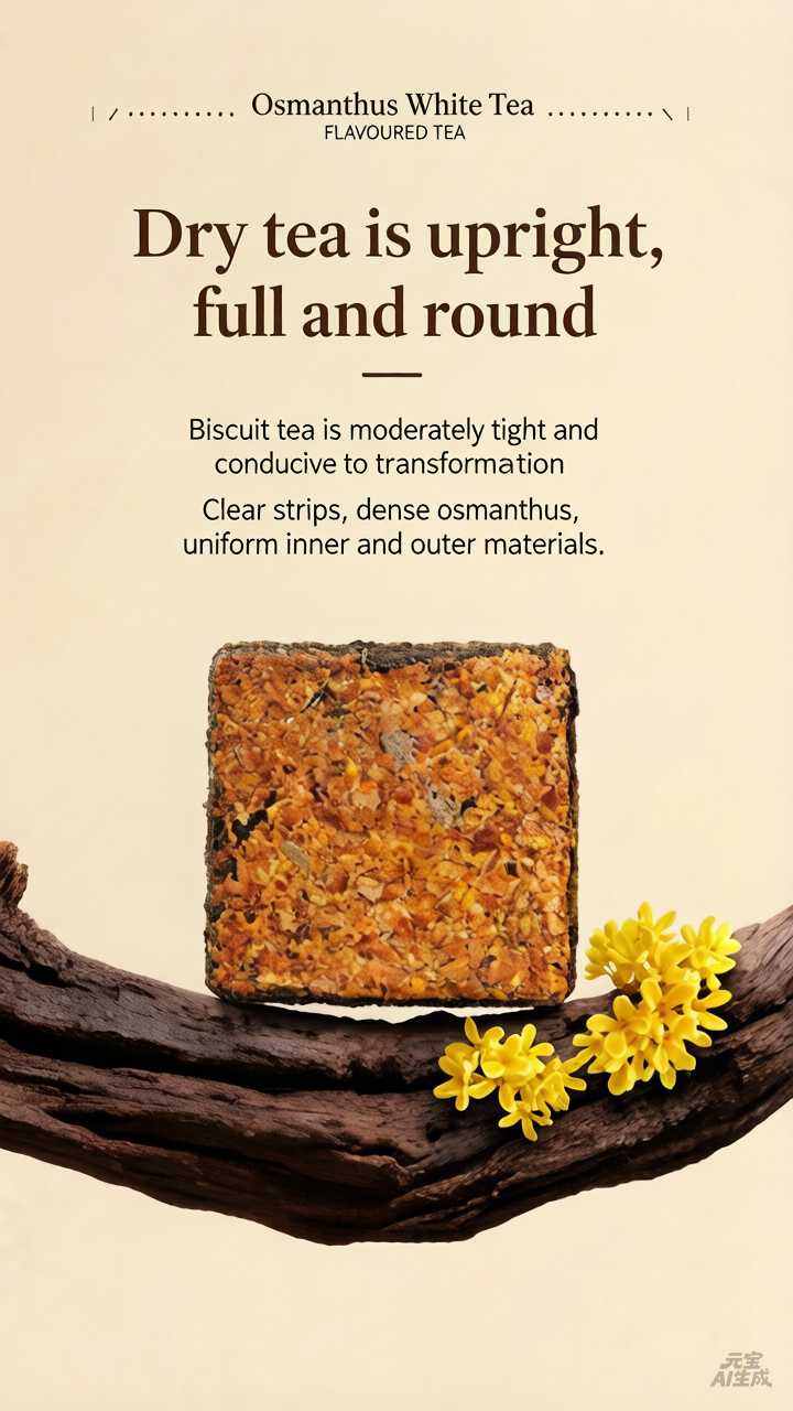 2025 Harvest Osmanthus Gardenia White Tea Cakes, 12×5g (60g/Box) Naturally Scented Sugar-Free Beverage, Daily Hot-Cold Brew Tea for Youth, Daily Tea