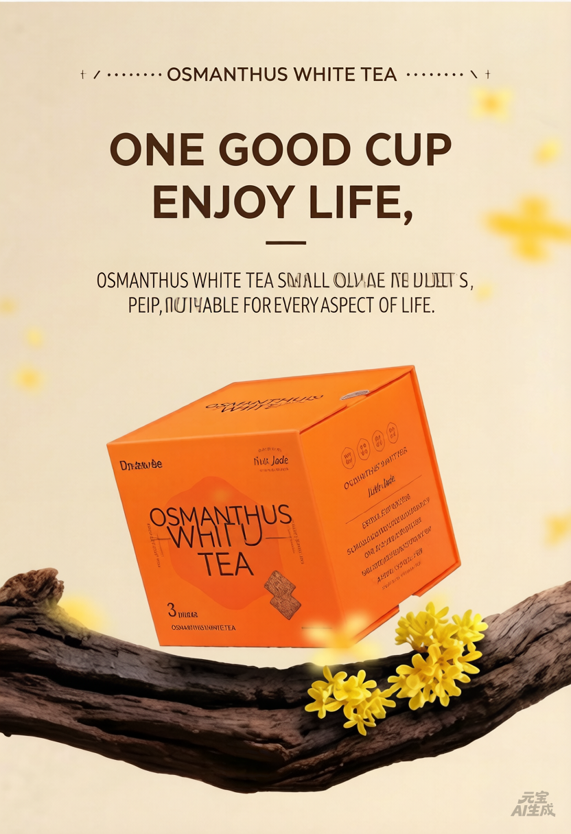 2025 Harvest Osmanthus Gardenia White Tea Cakes, 12×5g (60g/Box) Naturally Scented Sugar-Free Beverage, Daily Hot-Cold Brew Tea for Youth, Daily Tea