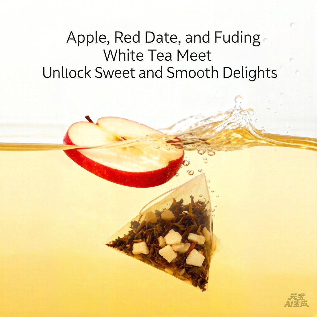 Apple & Red Date White Tea (Authentic Gongmei) – Dual Brew (Hot/Cold) Flavored Tea Bags, 3g/Bag, 10 Bags/Pack