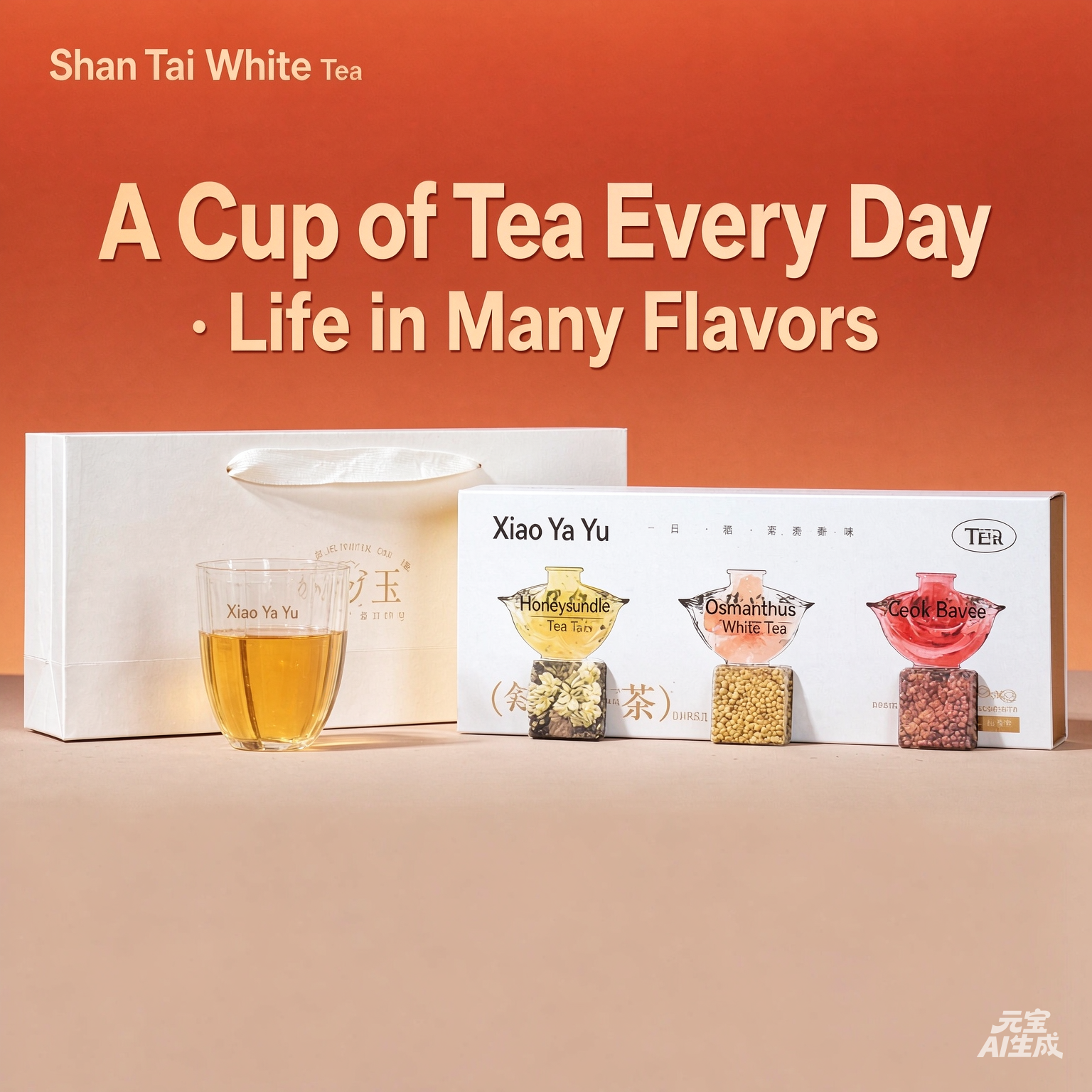 Fuding White Tea 2021 Gongmei Herbal Tea Cake – Osmanthus, Chrysanthemum & Rose Mini Square Biscuit Tea 105g