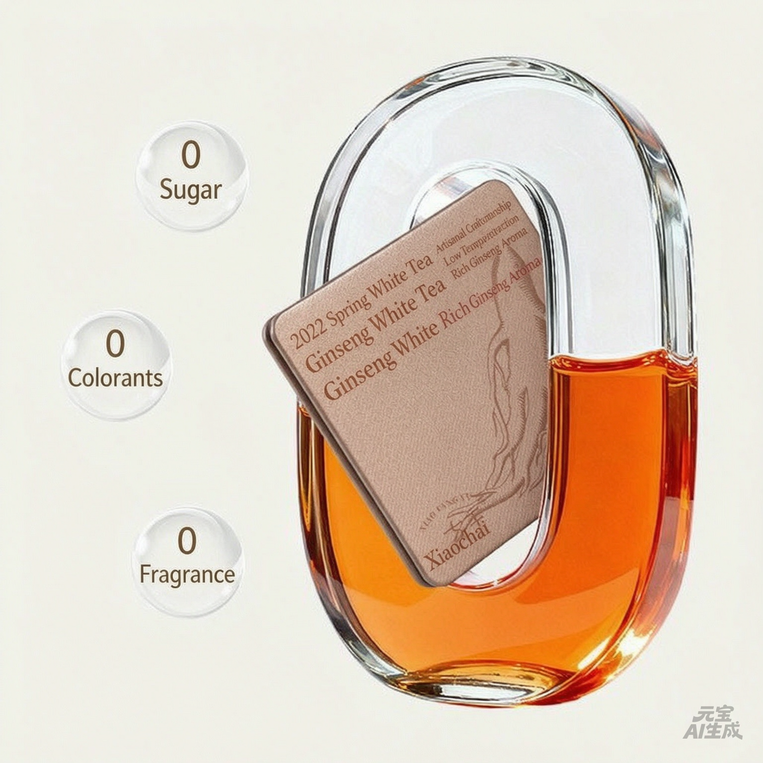 American Ginseng White Tea (2022 Shoumei & American Ginseng Compressed Flavored Tea, 30g Portable Iron Box)