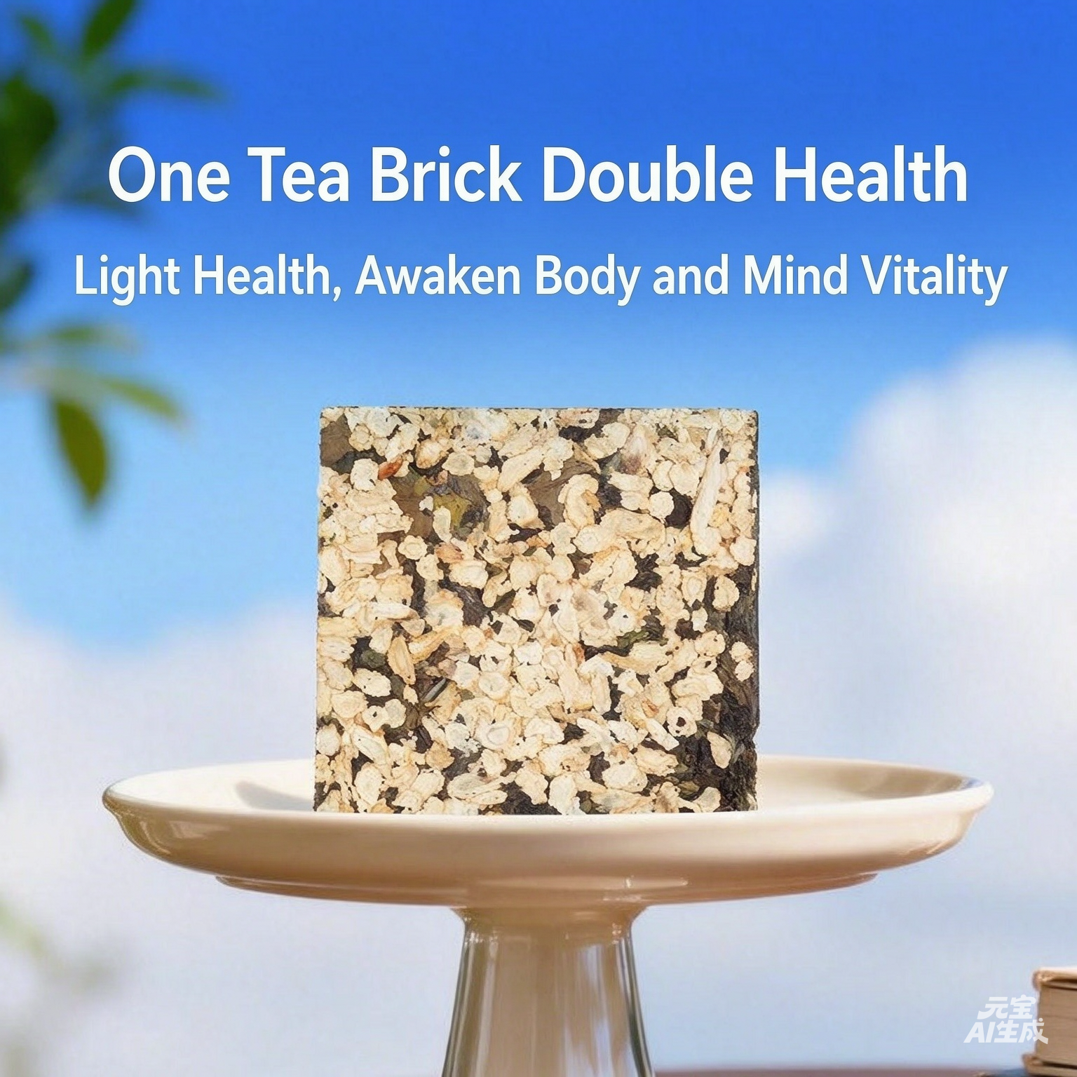 American Ginseng White Tea (2022 Shoumei & American Ginseng Compressed Flavored Tea, 30g Portable Iron Box)