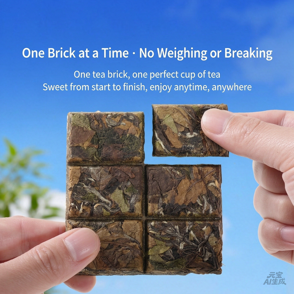 American Ginseng White Tea (2022 Shoumei & American Ginseng Compressed Flavored Tea, 30g Portable Iron Box)