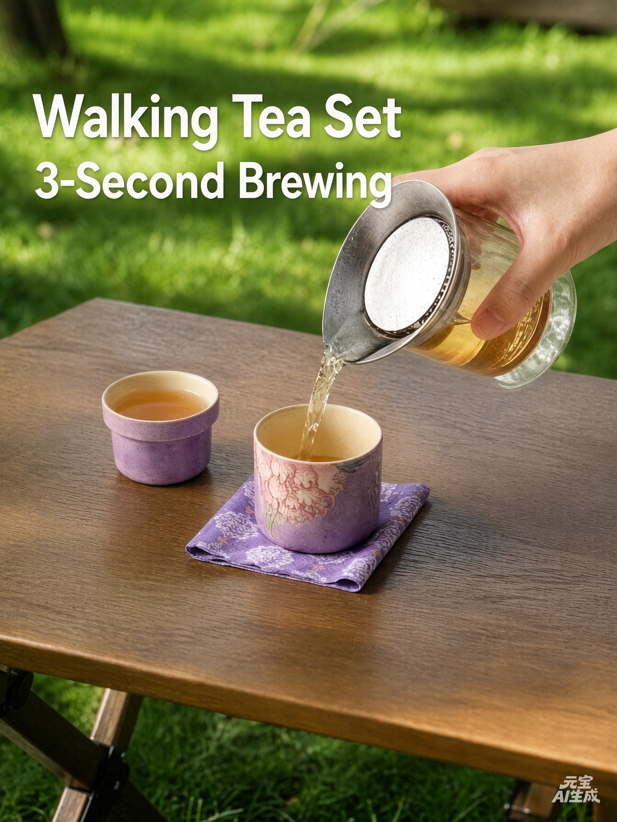 Purple Peony Portable Tea Set — Your Walking Tea Ceremony
