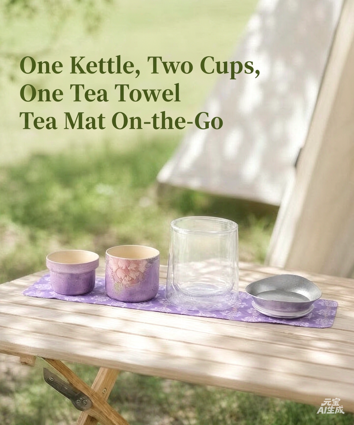 Purple Peony Portable Tea Set — Your Walking Tea Ceremony