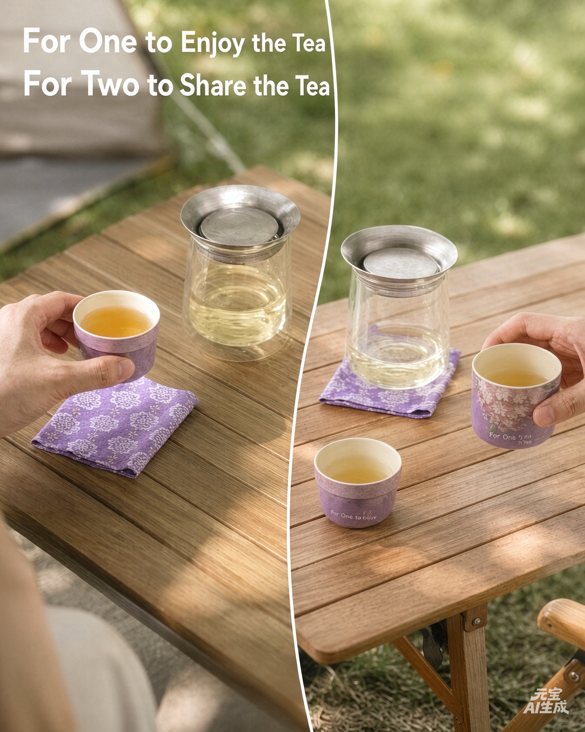 Purple Peony Portable Tea Set — Your Walking Tea Ceremony