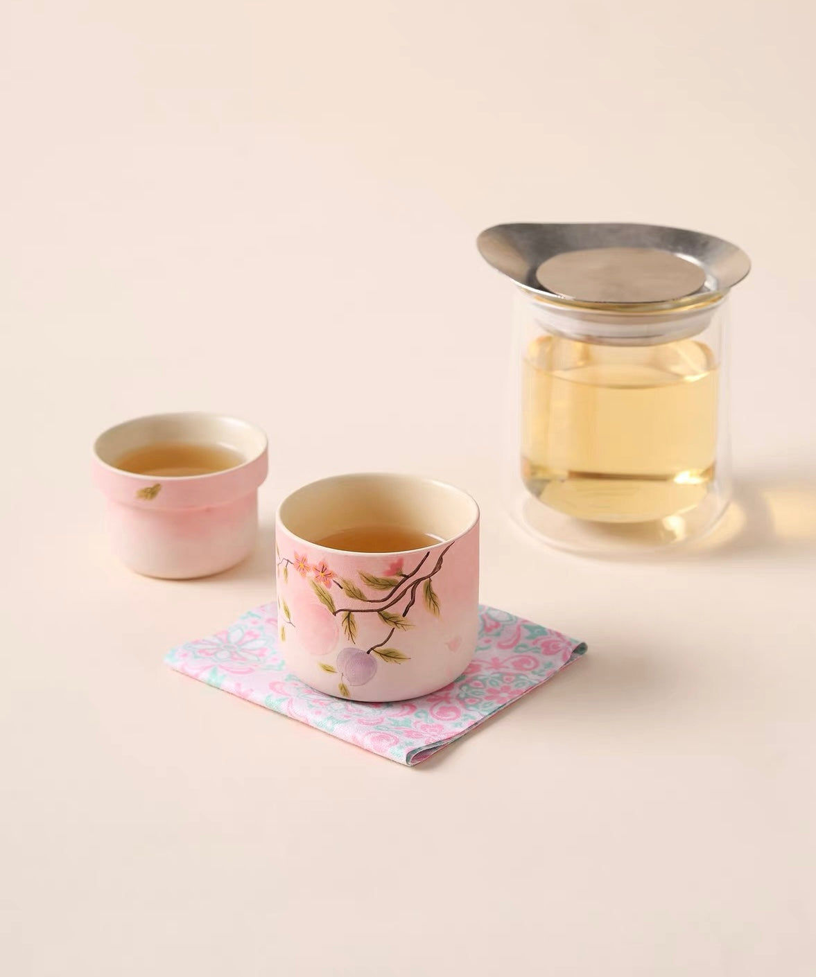 Nancy Tea House Titanium Freedom "Peach & Plum Fragrance" Travel Tea Set