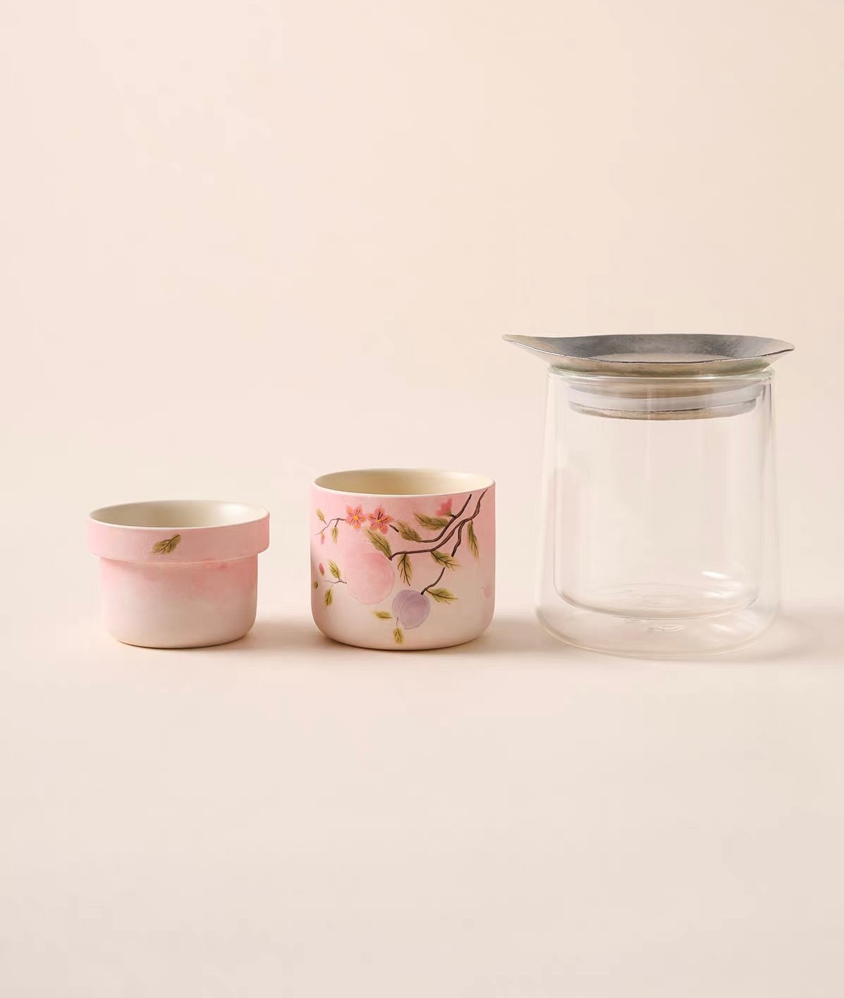 Nancy Tea House Titanium Freedom "Peach & Plum Fragrance" Travel Tea Set