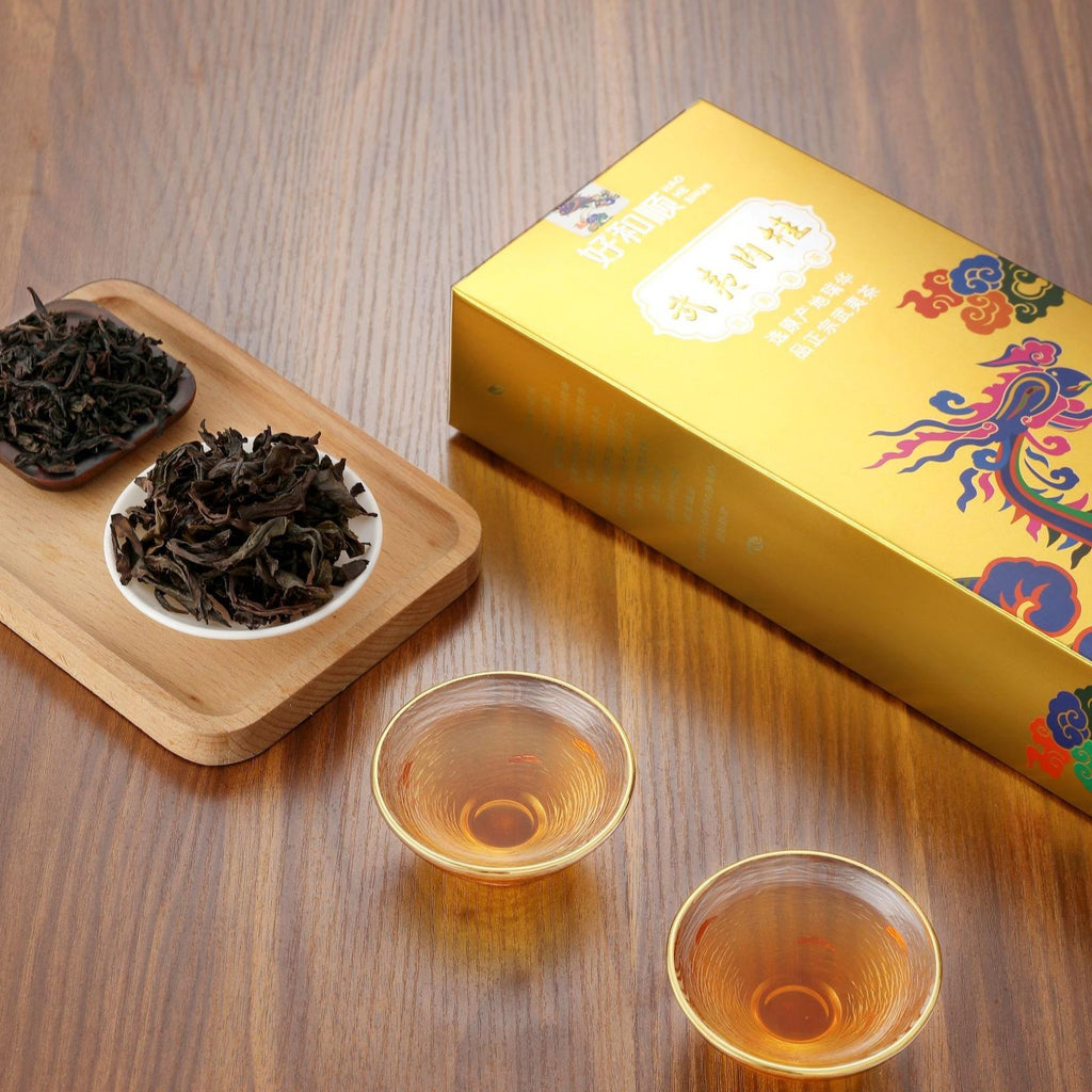 Premium Wuyi Mountain Ecological Rock Tea – HaoHeShun WuYi RuiGui Rich & Mellow with Prominent "Yan Yun" (Rock Rhyme), Clear Amber Liquor, Fast Sweet Aftertaste，nature，Master-Crafted 200g/box
