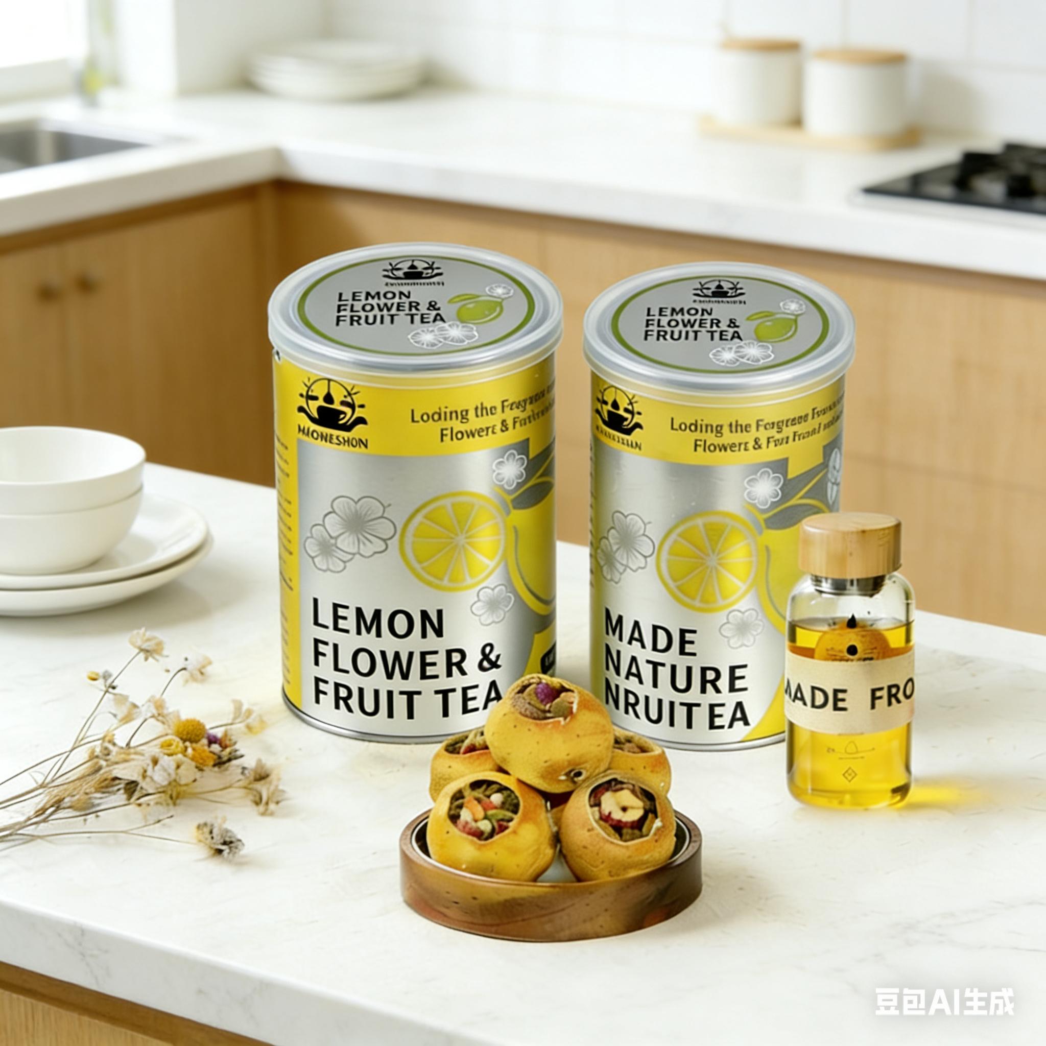 Water Buddy Lemon Flower & Fruit Tea Beverage - 9 Fruit/Flowers, Freeze-Dried, Single Serve, Individual Bags, Refreshing, Sweet & Tangy