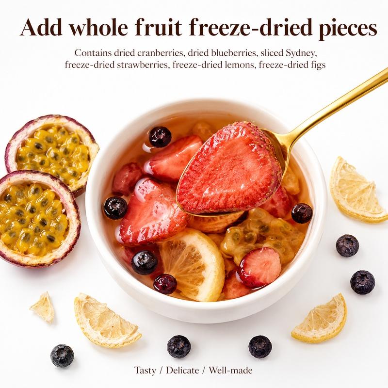 Cranberry Fruit & Herbal Tea Beverage - Clean, Honey-Infused, Vitamin C-Rich Blend (Loose/Tea Bags) for Hydrated Skin, Radiant Natural Glow