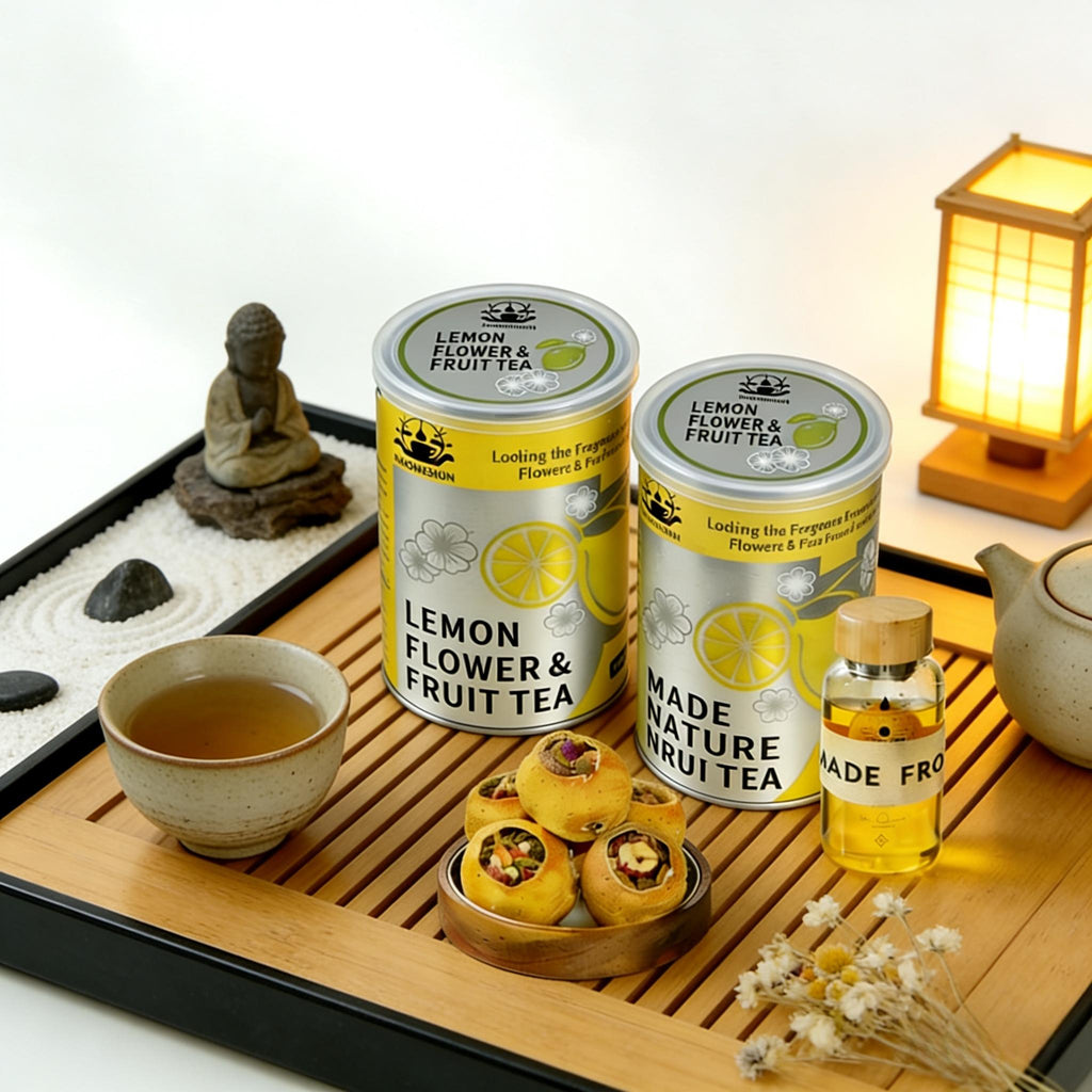 Water Buddy Lemon Flower & Fruit Tea Beverage - 9 Fruit/Flowers, Freeze-Dried, Single Serve, Individual Bags, Refreshing, Sweet & Tangy
