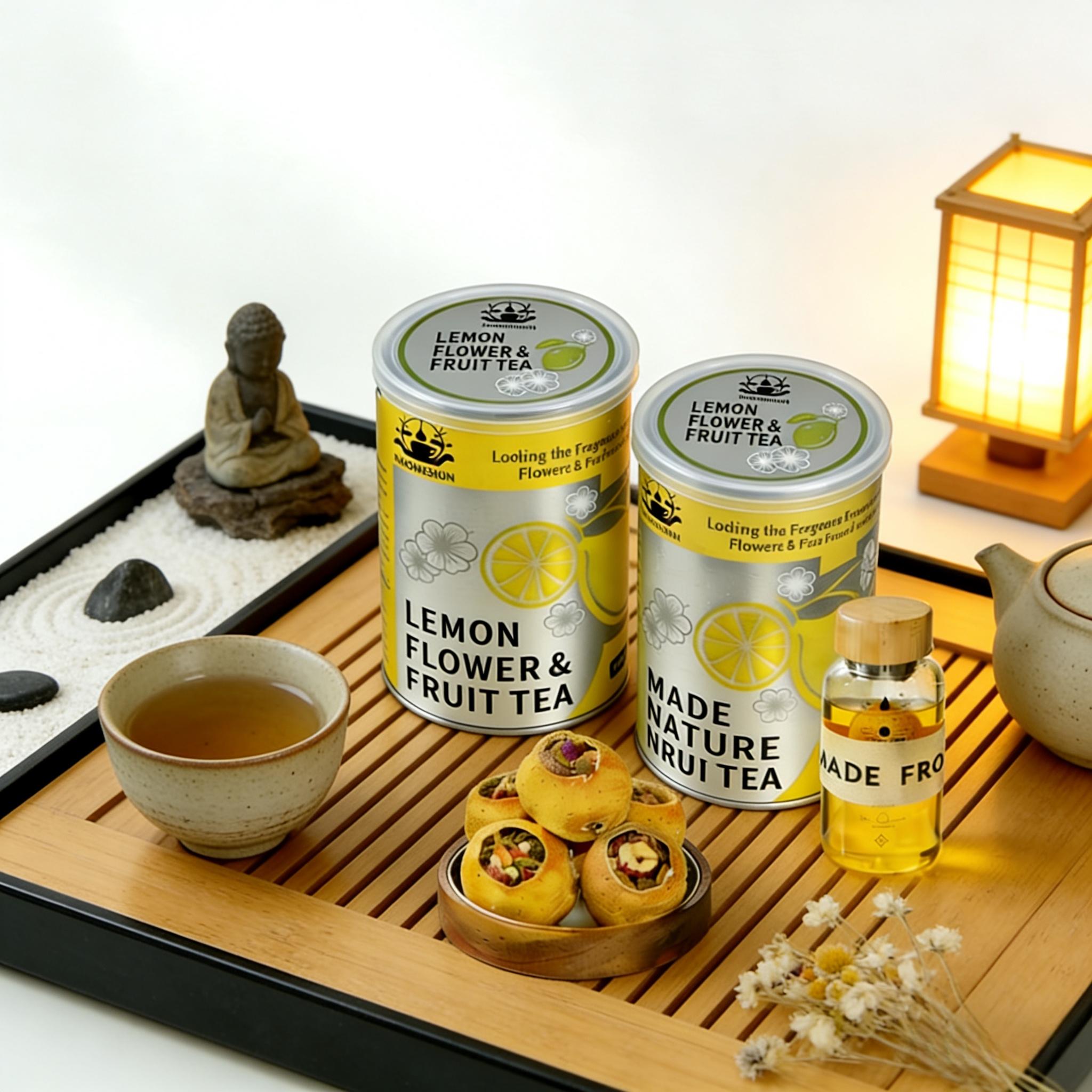 Water Buddy Lemon Flower & Fruit Tea Beverage - 9 Fruit/Flowers, Freeze-Dried, Single Serve, Individual Bags, Refreshing, Sweet & Tangy