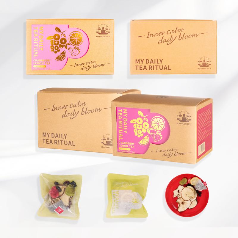 Cranberry Fruit & Herbal Tea Beverage - Clean, Honey-Infused, Vitamin C-Rich Blend (Loose/Tea Bags) for Hydrated Skin, Radiant Natural Glow