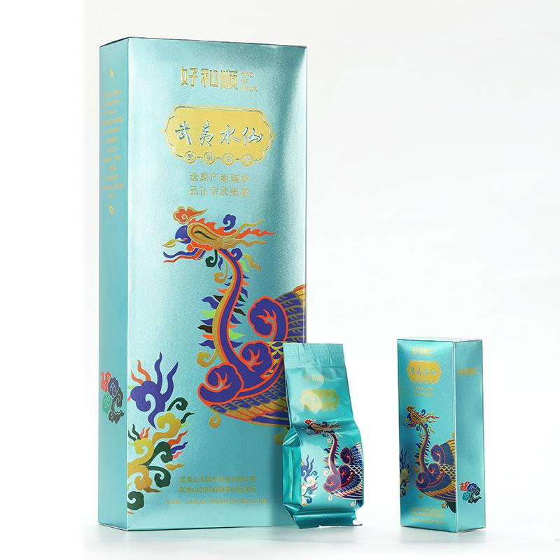 HaoHeShun Premium Wuyi Mountain Ecological Rock Tea - Rich Mellow with Yan Yun Rock Rhythm, Clear Amber Liquor, Fast Sweet Aftertaste, 216g Box, Chinese Herbal Blend